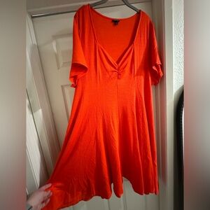 Torrid Vivid Orange Flowy dress